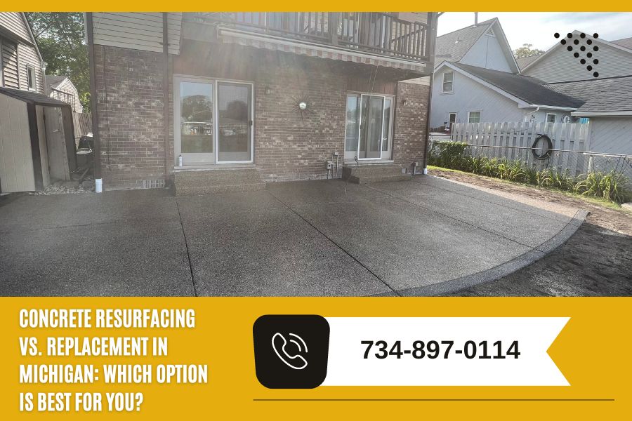 🏡 👍 Concrete Resurfacing vs. Replacement in Michigan: Which Option is Best for You? ⭐⭐⭐⭐⭐